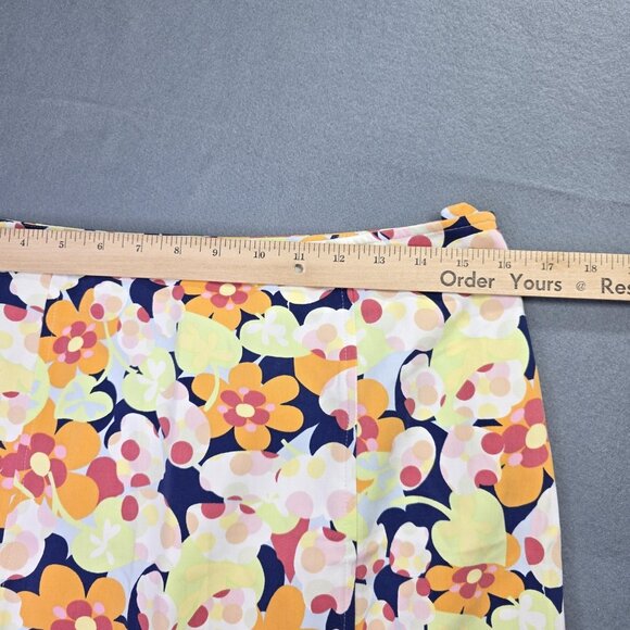 Talbots Skirt Womens 12 Floral Midi Petite Tencel Lyocell Casual Boho Retro - Picture 8 of 10